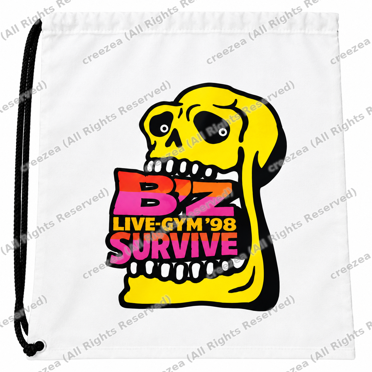 survive_skull_drawstring_bag_tiled.png